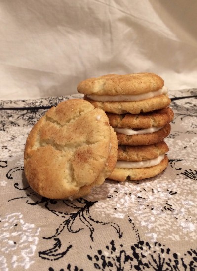 Egg Free Snickerdoodle Cookies with Cream Cheese Filling