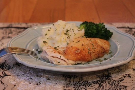 Oven Roasted Chicken Breast With Mashed Potatoes