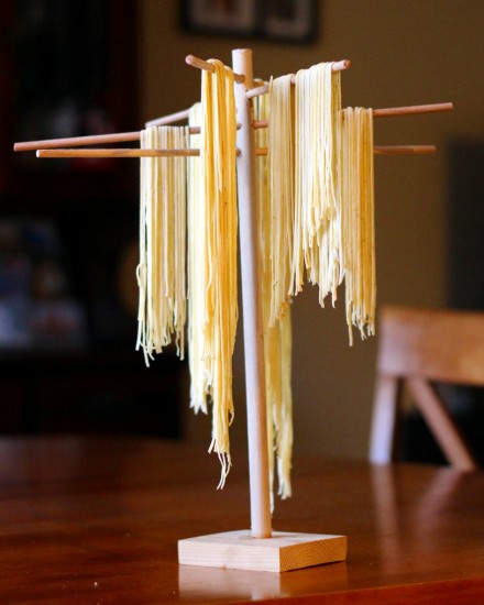 Fresh spaghetti pasta
