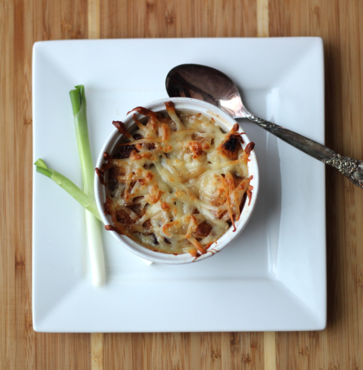 Homemade French onion soup