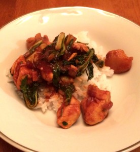 stir fry chicken with bok choy