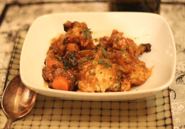 Leftover standing rib roast stew