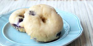 Quick Glazed Blueberry Cake Donuts Recipe